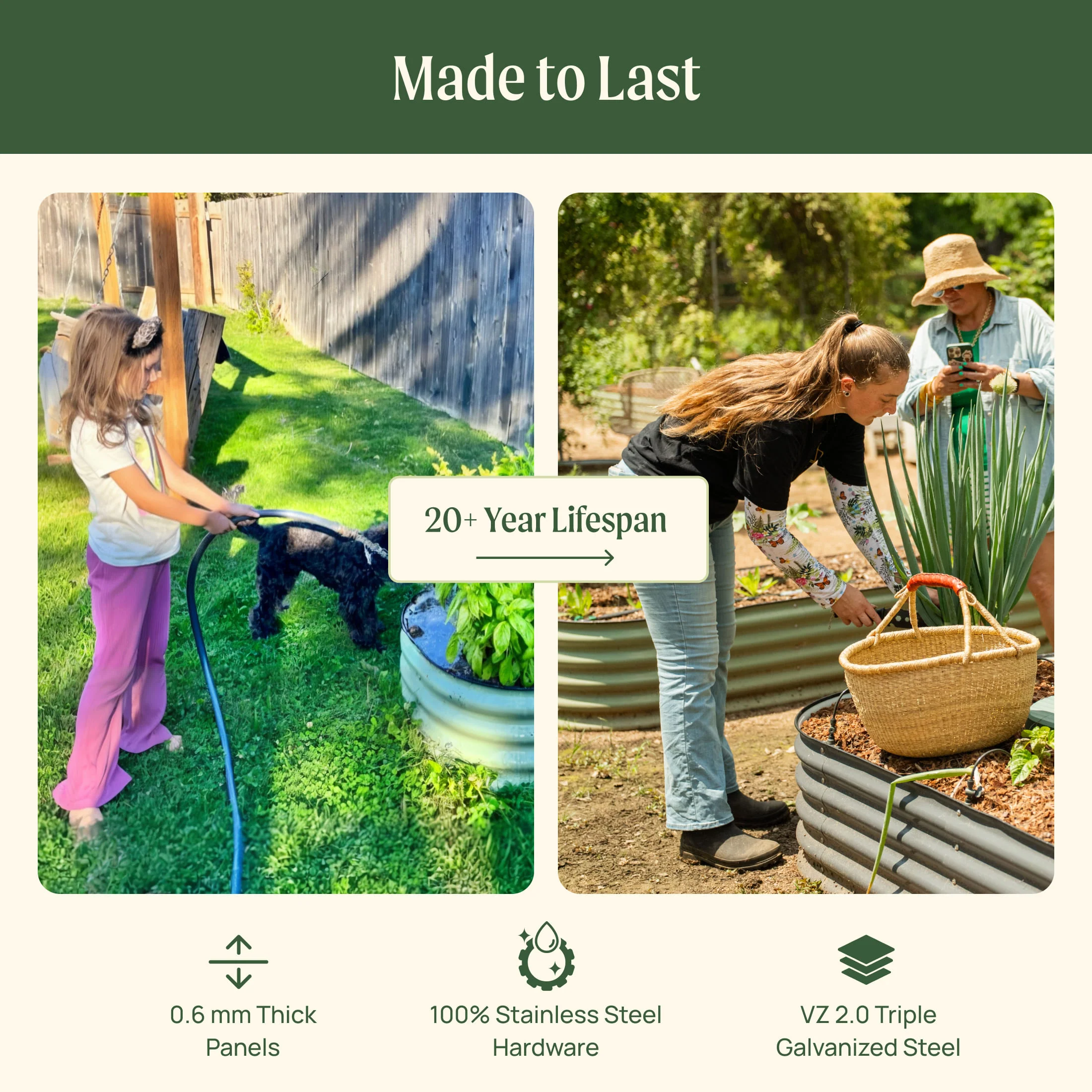 32" Extra Tall 4 In 1 Small Modular Metal Raised Garden Bed Kit - Image 24
