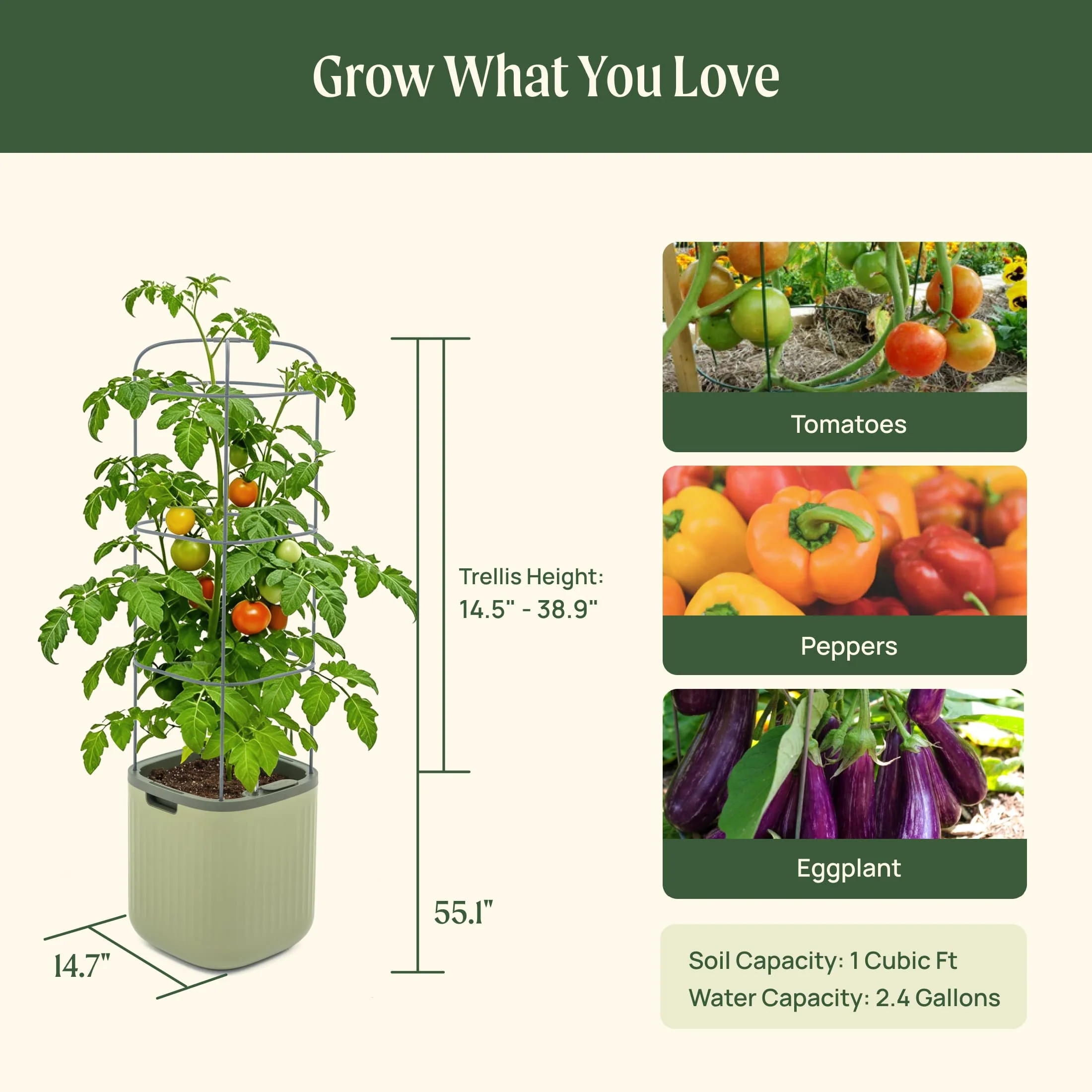 EZ Self-Watering Tomato Planter with Trellis Gen 2 - Image 7