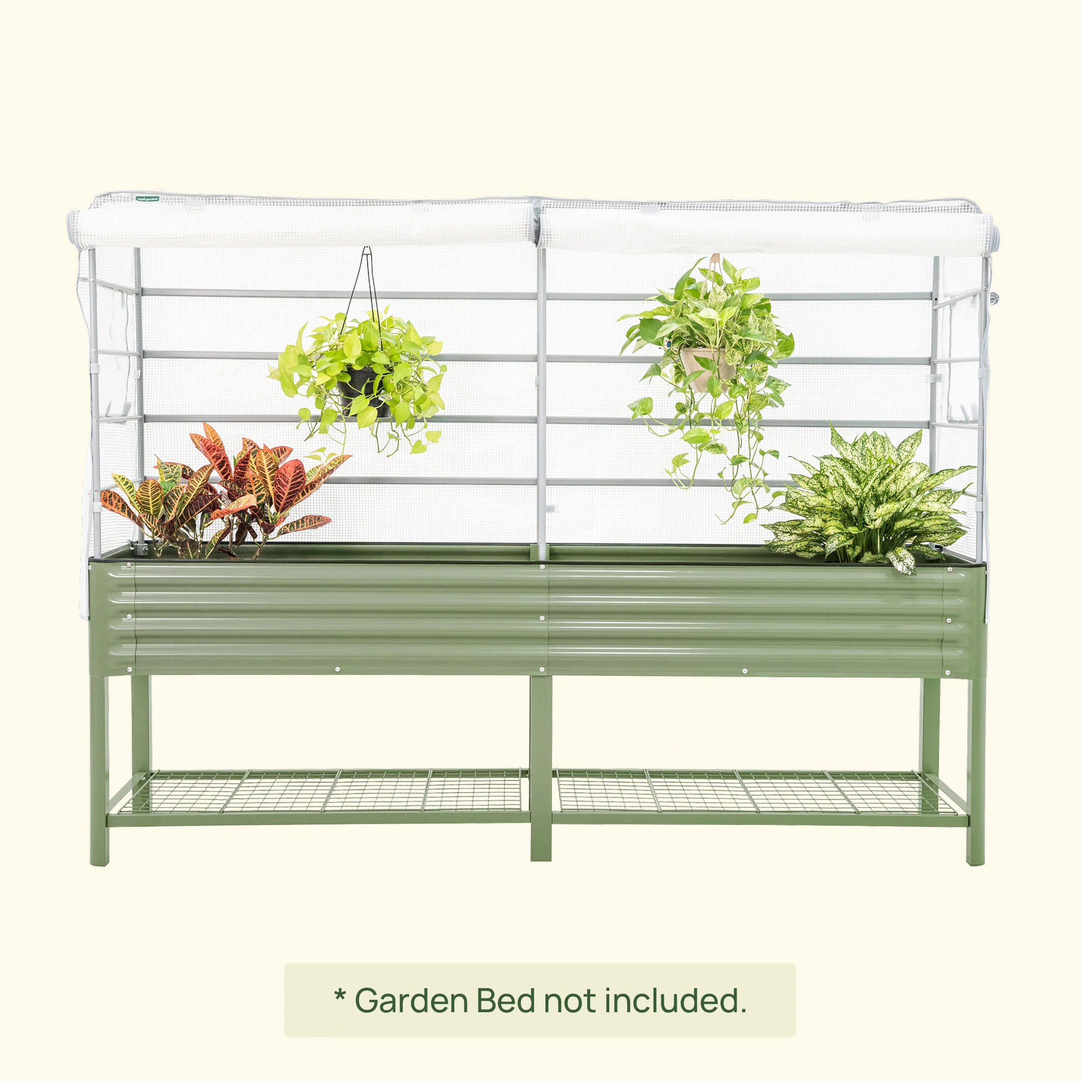 Greenhouse Frost Cover & Trellis System for Elevated Bed - Image 3