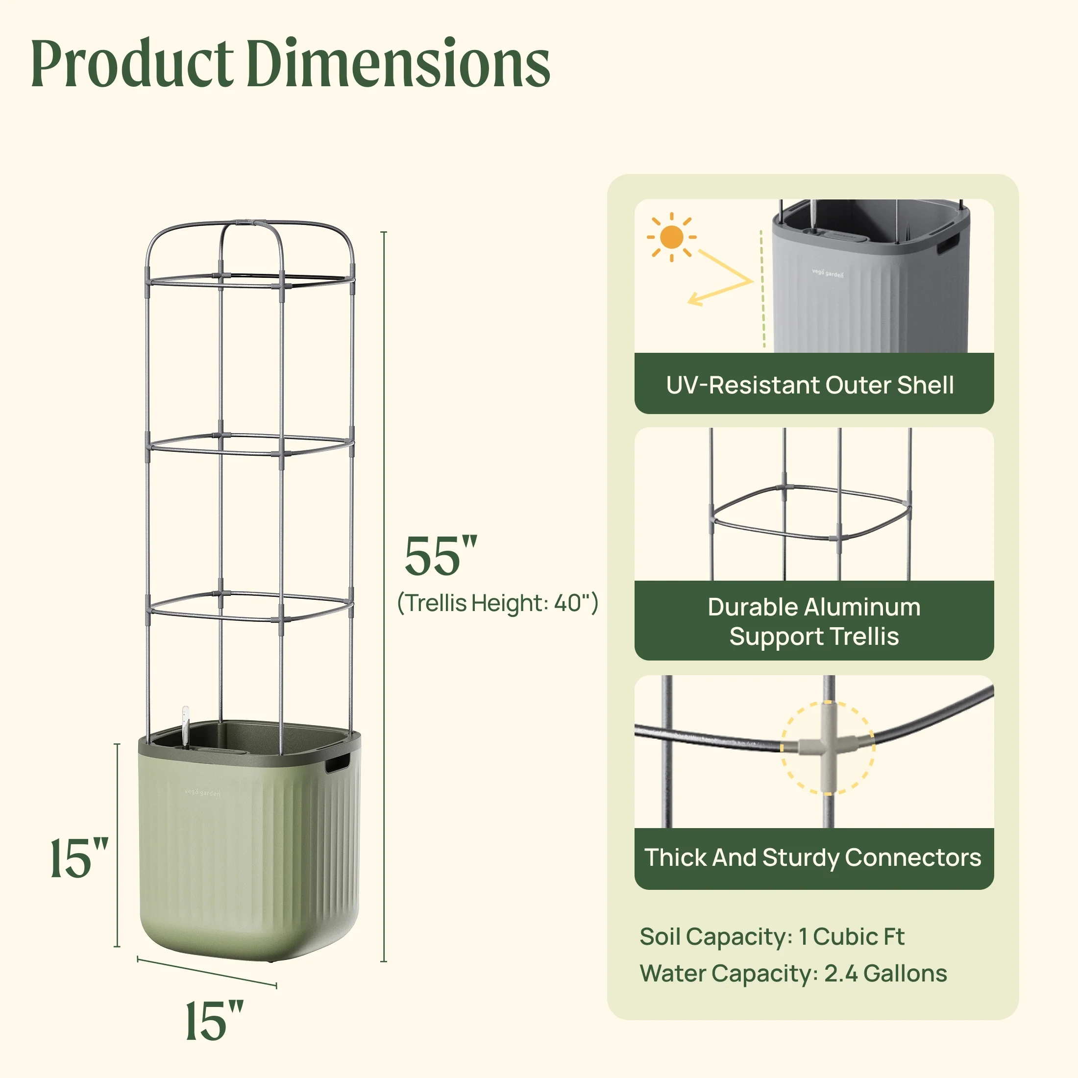 EZ Self-Watering Tomato Planter with Trellis Gen 1 - Image 4