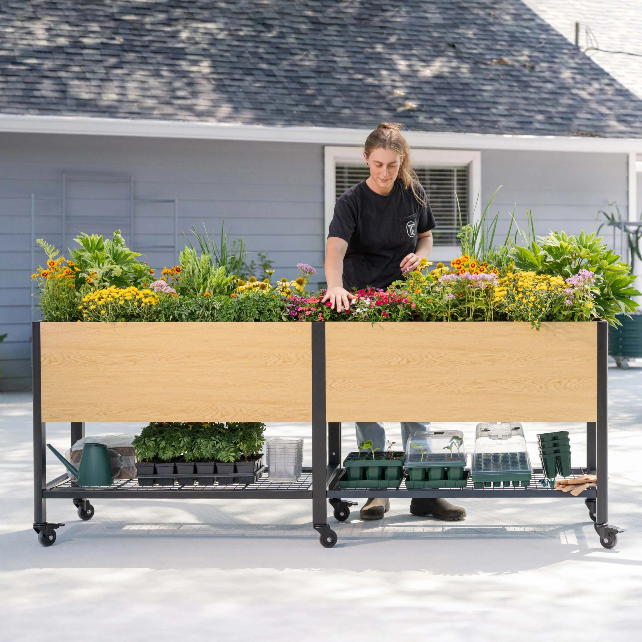 Woodgrain Elevated Garden Bed  2.0' x 6.0' - Image 14