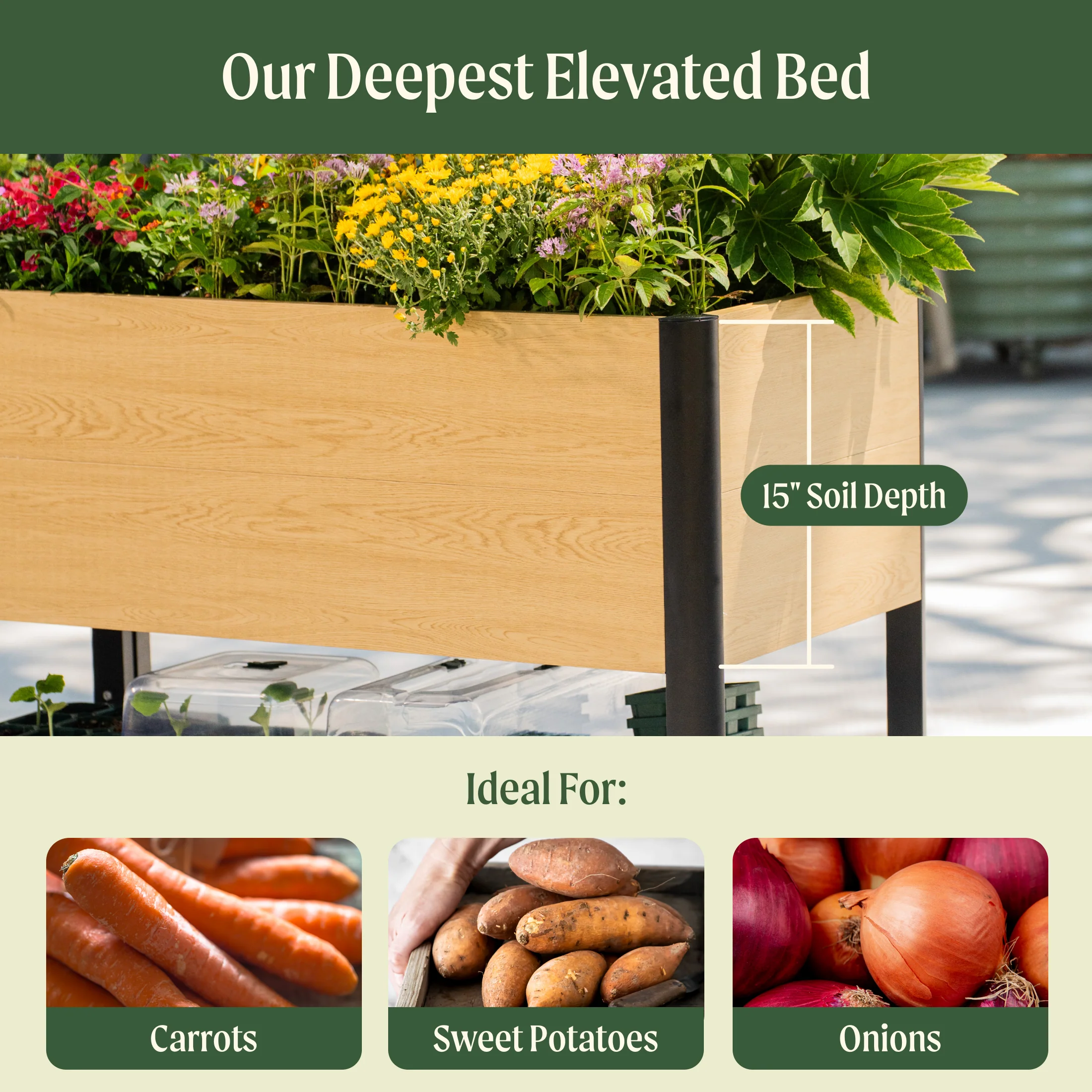 Woodgrain Elevated Garden Bed  2.0' x 6.0' - Image 6