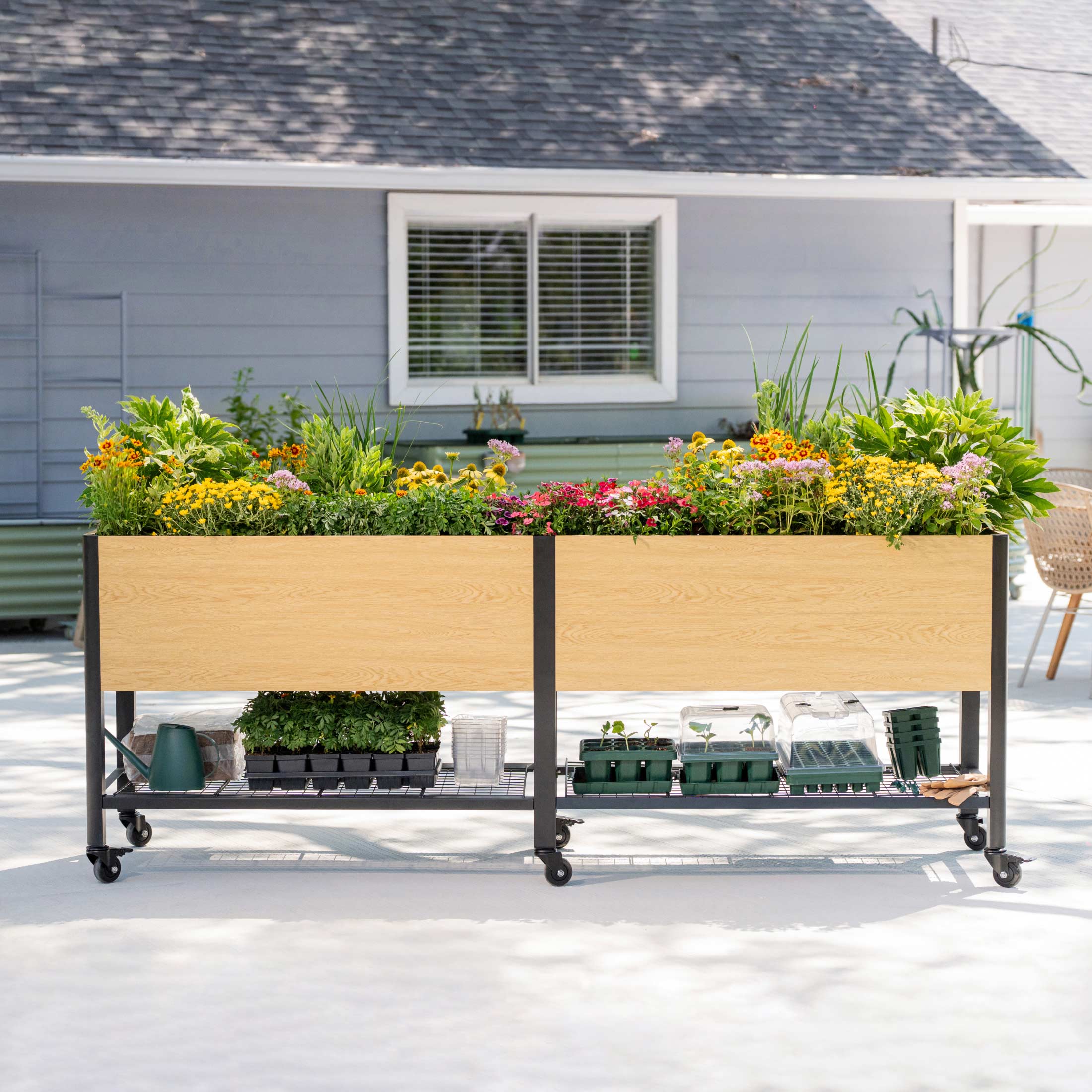 Woodgrain Elevated Garden Bed  2.0' x 6.0' - Image 9